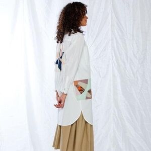 Carleen Patchwork Roadtrip Shirtdress (L) NWOT